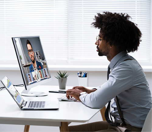 Man working at desk